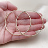 Oro Laminado Large Hoop, Gold Filled Style Diamond Cutting Finish, Golden Finish, 02.213.0832.60