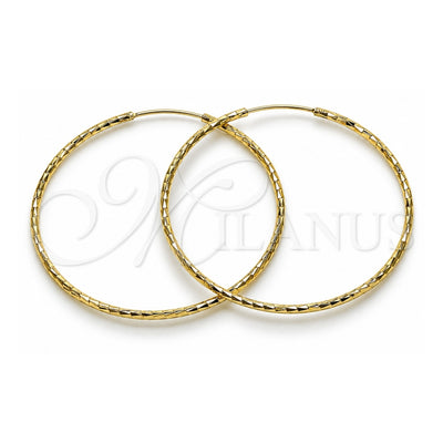 Oro Laminado Large Hoop, Gold Filled Style Diamond Cutting Finish, Golden Finish, 02.213.0832.60