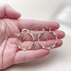 Oro Laminado Medium Hoop, Gold Filled Style Twist Design, Diamond Cutting Finish, Golden Finish, 02.170.0543.30