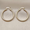 Oro Laminado Medium Hoop, Gold Filled Style Diamond Cutting Finish, Golden Finish, 02.170.0544.30
