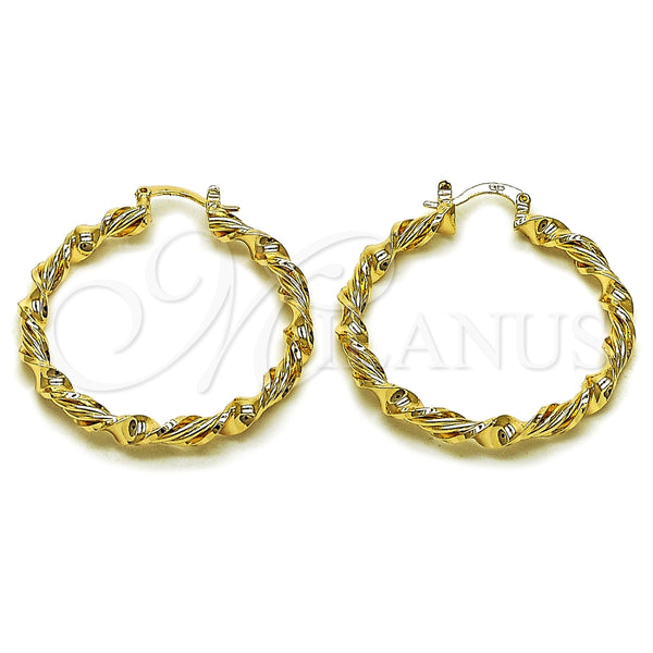 Oro Laminado Medium Hoop, Gold Filled Style Polished, Golden Finish, 02.170.0556.40