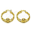 Oro Laminado Medium Hoop, Gold Filled Style and Ball Matte Finish, Golden Finish, 02.170.0558.30