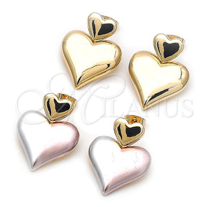 Gold Filled Ring — Stud Earring Heart Design Polished 02. — main product view — SKU 161858 | Oro Laminado anillo — Stud Earring corazón diseño pulido 02. — SKU 161858