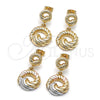 Gold Filled Ring — Stud Earring Twist Design Polished Tricolor 02. — alternate product view — SKU 161865 | Oro Laminado anillo — Stud Earring Twist diseño pulido Tricolor 02. — SKU 161865