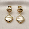 Oro Laminado Stud Earring, Gold Filled Style Polished, Golden Finish, 02.170.0565