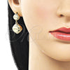 Oro Laminado Stud Earring, Gold Filled Style Polished, Golden Finish, 02.170.0565