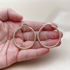 Oro Laminado Medium Hoop, Gold Filled Style Hollow Design, Diamond Cutting Finish, Golden Finish, 02.213.0258.40