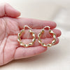 Oro Laminado Medium Hoop, Gold Filled Style and Hollow Diamond Cutting Finish, Golden Finish, 02.170.0021.30