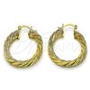 Oro Laminado Medium Hoop, Gold Filled Style Hollow Design, Polished, Golden Finish, 02.170.0569.30