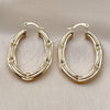Oro Laminado Medium Hoop, Gold Filled Style Hollow Design, Polished, Golden Finish, 02.170.0570.30