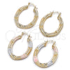 Oro Laminado Medium Hoop, Gold Filled Style Hollow Design, Polished, Golden Finish, 02.170.0570.30