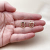Oro Laminado Small Hoop, Gold Filled Style Diamond Cutting Finish, Golden Finish, 02.170.0296.1.10