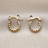 Oro Laminado Small Hoop, Gold Filled Style Diamond Cutting Finish, Golden Finish, 02.170.0296.1.10