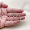 Oro Laminado Small Hoop, Gold Filled Style Diamond Cutting Finish, Golden Finish, 02.170.0296.1.20