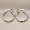 Oro Laminado Small Hoop, Gold Filled Style Diamond Cutting Finish, Golden Finish, 02.170.0296.1.20