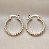 Oro Laminado Small Hoop, Gold Filled Style Diamond Cutting Finish, Golden Finish, 02.170.0296.1.20