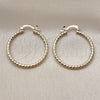 Oro Laminado Medium Hoop, Gold Filled Style Diamond Cutting Finish, Golden Finish, 02.170.0296.1.30