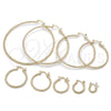 Oro Laminado Large Hoop, Gold Filled Style Diamond Cutting Finish, Golden Finish, 02.170.0296.1.50