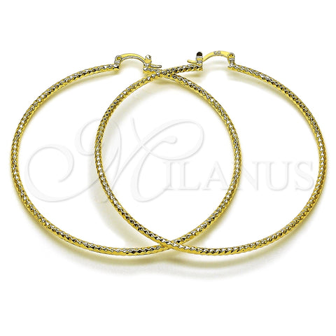 Oro Laminado Extra Large Hoop, Gold Filled Style Polished, Golden Finish, 02.170.0296.1.70