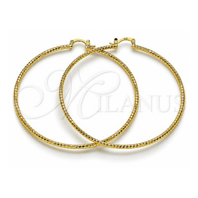 Oro Laminado Extra Large Hoop, Gold Filled Style Polished, Golden Finish, 02.170.0296.1.70