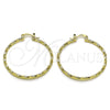 Oro Laminado Medium Hoop, Gold Filled Style Diamond Cutting Finish, Golden Finish, 02.170.0572.40