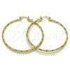 Oro Laminado Large Hoop, Gold Filled Style Diamond Cutting Finish, Golden Finish, 02.170.0572.50