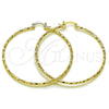 Oro Laminado Extra Large Hoop, Gold Filled Style Diamond Cutting Finish, Golden Finish, 02.170.0523.1.60