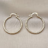 Oro Laminado Medium Hoop, Gold Filled Style Diamond Cutting Finish, Golden Finish, 02.170.0573.30