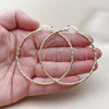 Oro Laminado Large Hoop, Gold Filled Style Diamond Cutting Finish, Golden Finish, 02.170.0573.60