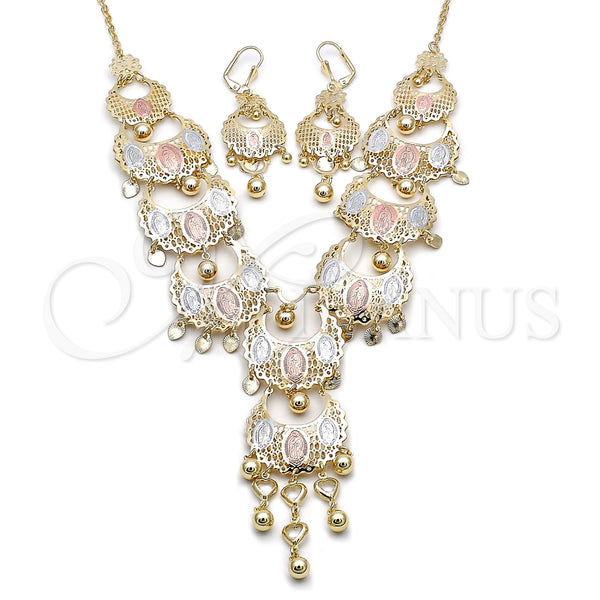 Gold Filled Ring — Necklace and Earring Guadalupe and Heart Design with — main product view — SKU 161930 | Oro Laminado anillo — Necklace and Earring Guadalupe and corazón diseño with — SKU 161930