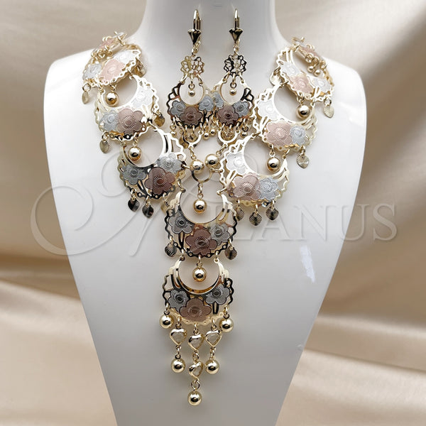 Gold Filled Ring — Necklace and Earring Flower and Heart Design with — alternate product view — SKU 161931 | Oro Laminado anillo — Necklace and Earring flor and corazón diseño with — SKU 161931