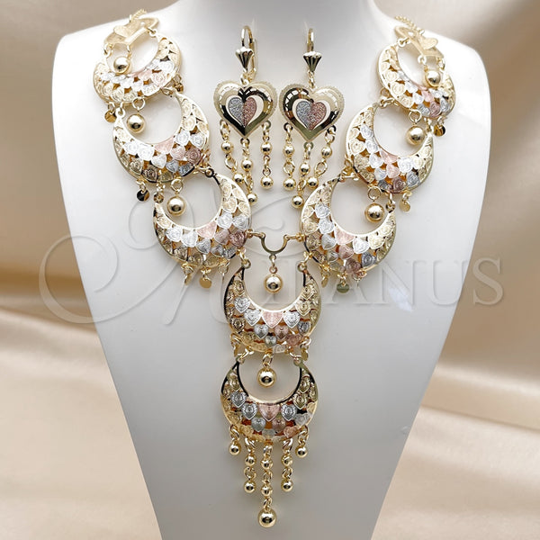 Gold Filled Ring — Necklace and Earring Heart and Ball Design Diamond — alternate product view — SKU 161932 | Oro Laminado anillo — Necklace and Earring corazón and Ball diseño Diamond — SKU 161932