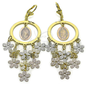 Gold Filled Ring — Chandelier Earring Guadalupe and Flower Design Diamond Cutting — main product view — SKU 161941 | Oro Laminado anillo — Chandelier Earring Guadalupe and flor diseño Diamond Cutting — SKU 161941