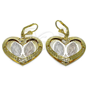 Gold Filled Ring — Dangle Earring Heart and Guadalupe Design Diamond Cutting — main product view — SKU 161949 | Oro Laminado anillo — Dangle Earring corazón and Guadalupe diseño Diamond Cutting — SKU 161949