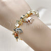 Oro Laminado Charm Bracelet, Gold Filled Style Elephant Design, Polished, Tricolor, 03.331.0335.07 (06 MM Thickness, 7 Inches Length)