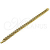 Oro Laminado Fancy Bracelet, Gold Filled Style with White Cubic Zirconia, Polished, Golden Finish, 03.283.0493.07 (08 MM Thickness, 8 Inches Length)