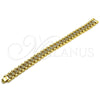 Oro Laminado Fancy Bracelet, Gold Filled Style with White Cubic Zirconia, Polished, Golden Finish, 03.283.0495.07