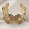 Oro Laminado Individual Bangle, Gold Filled Style Butterfly Design, Polished, Golden Finish, 07.428.0006 (35 MM Thickness, One size fits all)