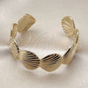 Oro Laminado Individual Bangle, Gold Filled Style Shell Design, Polished, Golden Finish, 07.428.0007