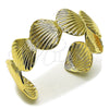 Oro Laminado Individual Bangle, Gold Filled Style Shell Design, Polished, Golden Finish, 07.428.0007 (23 MM Thickness, One size fits all)