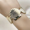 Oro Laminado Individual Bangle, Gold Filled Style Shell Design, Polished, Golden Finish, 07.428.0008