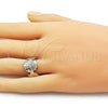 Oro Laminado Elegant Ring, Gold Filled Style Shell Design, Polished, Golden Finish, 01.428.0015 (One size fits all)