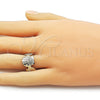 Oro Laminado Elegant Ring, Gold Filled Style Shell Design, Polished, Golden Finish, 01.428.0015 (One size fits all)