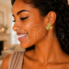 Gold Filled Ring — Stud Earring Flower Design Diamond Cutting 02. — alternate product view — SKU 162010 | Oro Laminado anillo — Stud Earring flor diseño Diamond Cutting 02. — SKU 162010
