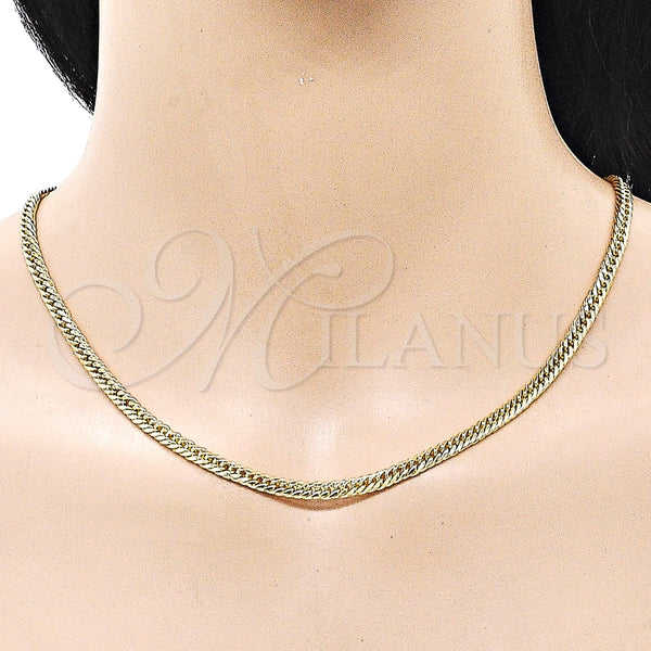 Gold Filled Necklace — Basic Necklace Polished 03. 04 MM Thickness 22 — alternate product view — SKU 162027 | Oro Laminado collar — básico Necklace pulido 03. 04 MM Thickness 22 — SKU 162027