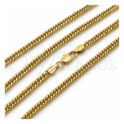 Oro Laminado Basic Necklace, Gold Filled Style Polished, Golden Finish, 03.213.0299.22 (04 MM Thickness, 22 Inches Length)