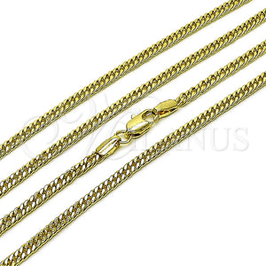 Oro Laminado Basic Necklace, Gold Filled Style Polished, Golden Finish, 03.213.0297.22 (Thickness, 22 Inches Length)