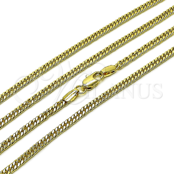 Oro Laminado Basic Necklace, Gold Filled Style Polished, Golden Finish, 03.213.0297.22 (Thickness, 22 Inches Length)