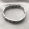 Stainless Steel Solid Bracelet, Polished, Steel Finish, 03.114.0336.3.09 (12 MM Thickness, 9 Inches Length)