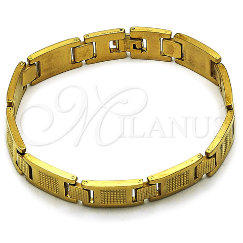 Stainless Steel Solid Bracelet, Polished, Golden Finish, 03.114.0336.4.09